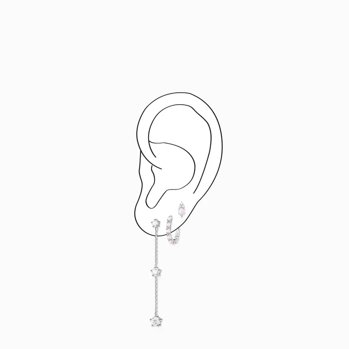 Thomas Sabo Einzel Creole rosa Steine – CR664-166-7