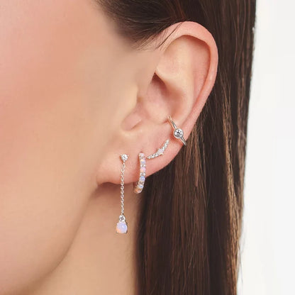 Thomas Sabo Einzel Creole rosa Steine – CR664-166-7
