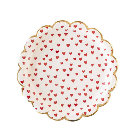 My Mind’s Eye PLPL189 - Tiny Red Hearts Paper Plate