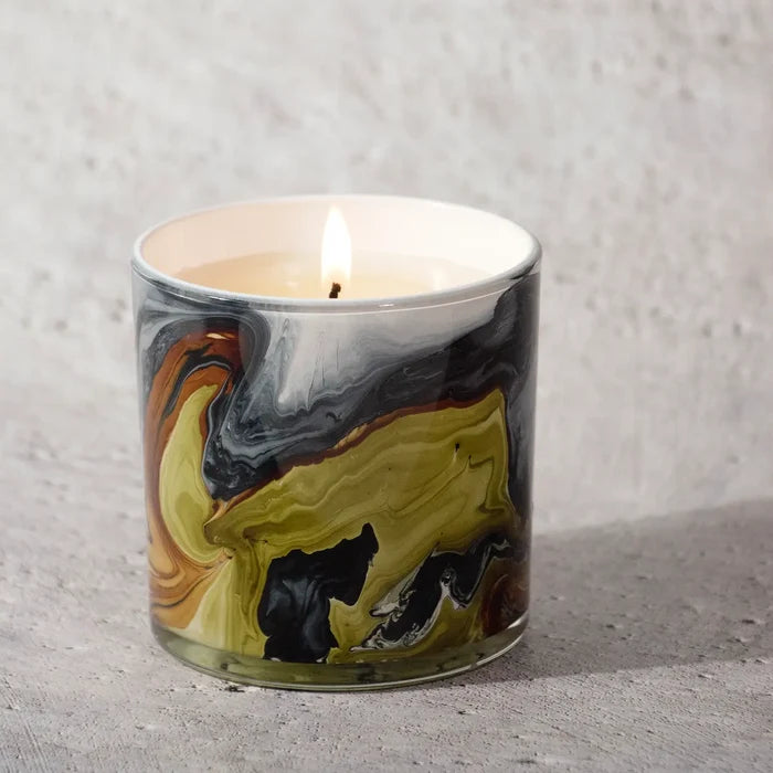 TL A A Art Glass Candle