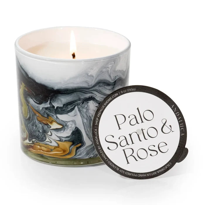 TL A A Art Glass Candle