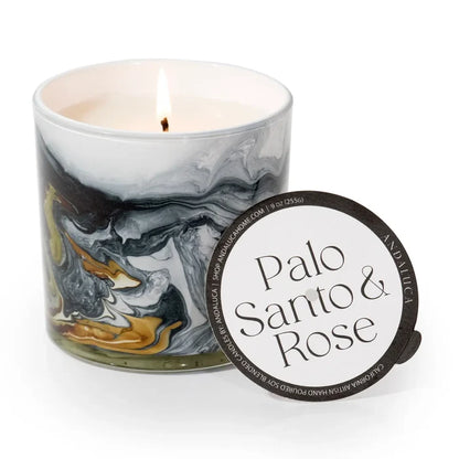 TL A A Art Glass Candle