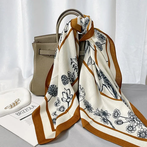 TL A A Floral Print Scarf