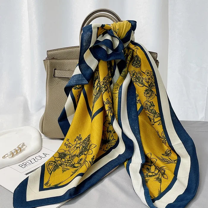 TL A A Floral Print Scarf