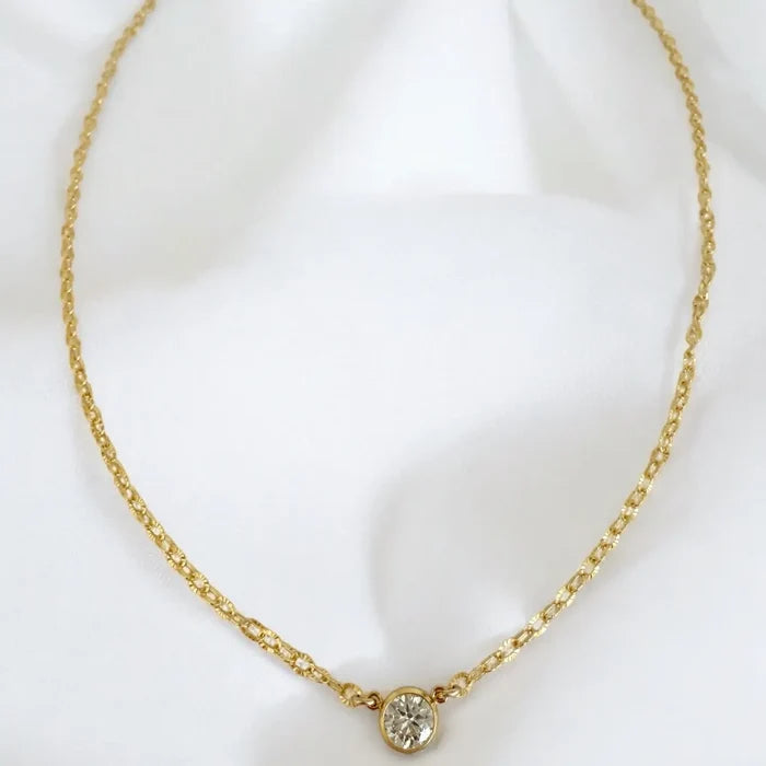 TL JTBC Solitaire CZ Necklace