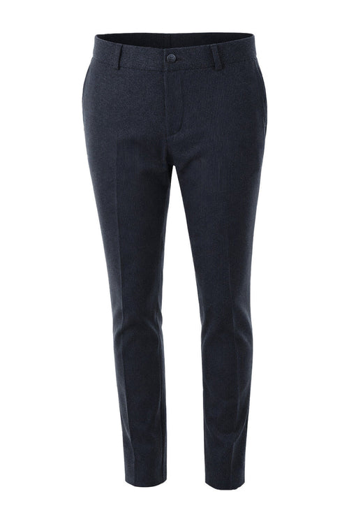 T.O. Boy's Fashion Stretch Pants - Midnight Navy Herringbone