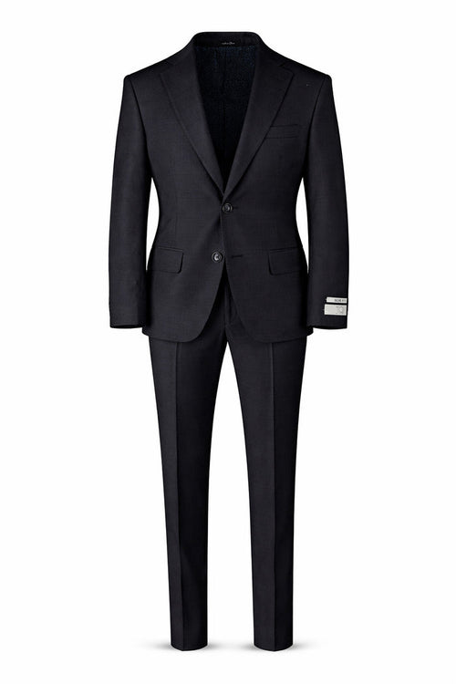 T.O. Boy's Fashion Suit - Subtle Plaid Navy