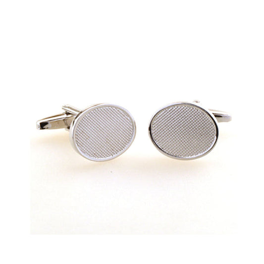 T.O. Collection - Rounded Silver Cufflinks
