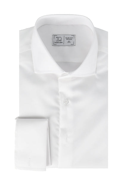 T.O. Collection Men's Tuxedo Shirt - White
