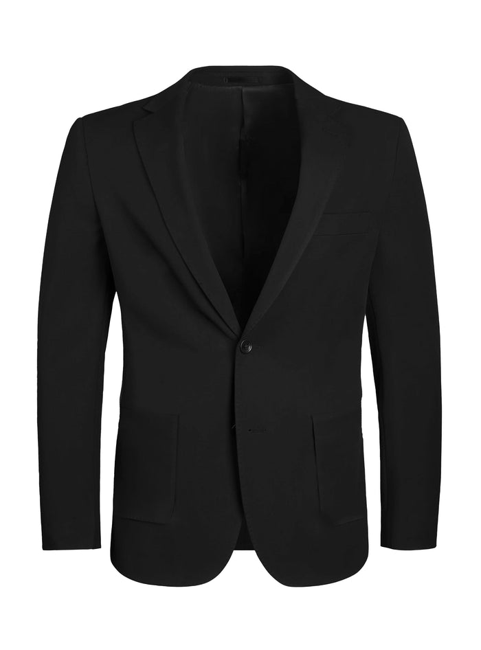 T.O Men's Patch Pocket Performance Blazer Jacket - Black