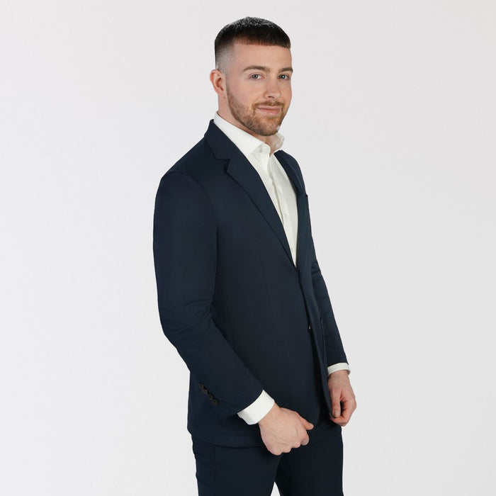 T.O Men's Patch Pocket Performance  Blazer Jacket - Navy
