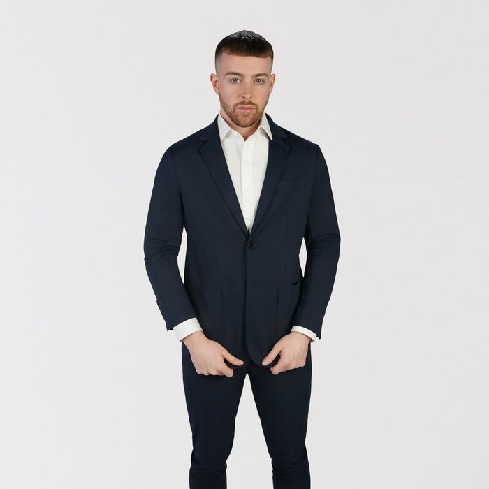 T.O Men's Performance Blazer Jacket - Navy