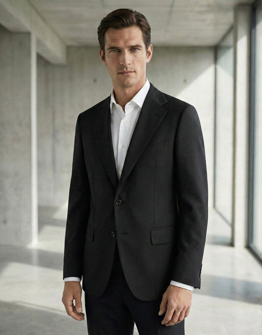 T.O Men's Performance Platinum Blazer Jacket - Black
