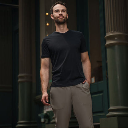 T.O. Men's Slim Jogger Pants - Beige