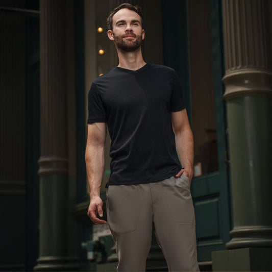 T.O. Men's Slim Jogger Pants - Beige