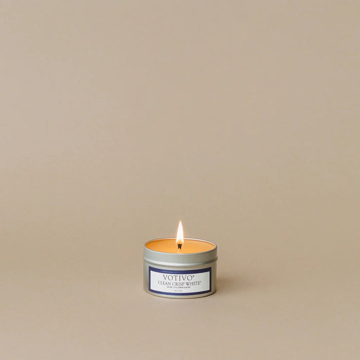 Travel Tin Candle-Clean Crisp White