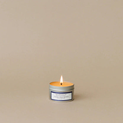 Travel Tin Candle-Clean Crisp White
