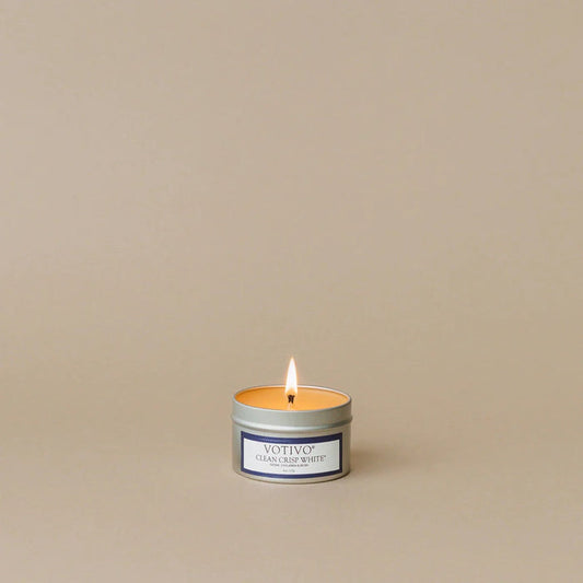 Travel Tin Candle-Clean Crisp White