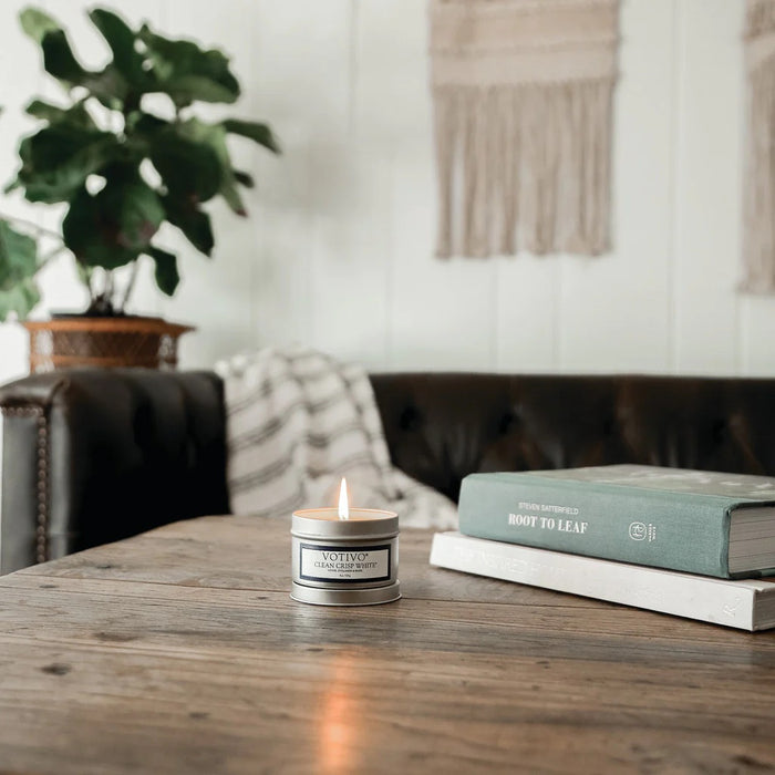 Travel Tin Candle-Clean Crisp White