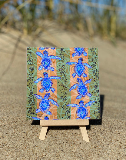 Traveling Turtles Ceramic Tile