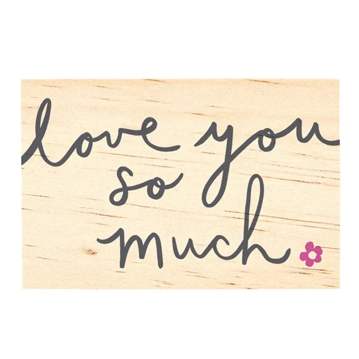 Wooden sign with love you so much inscription from TREASURE BOX NECKLACE collection