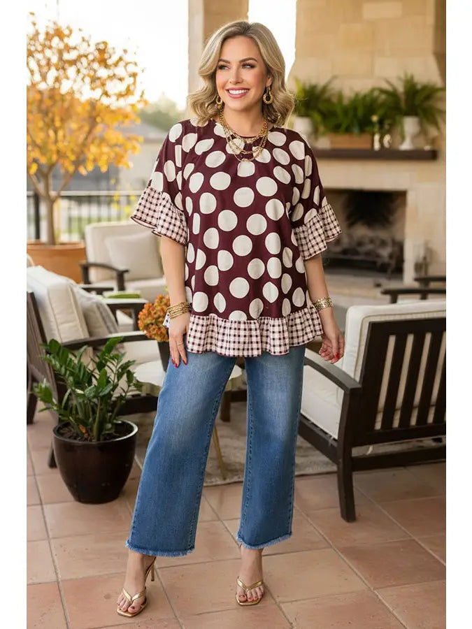 Trendy Floral Short Sleeve Women's Boutique Top
