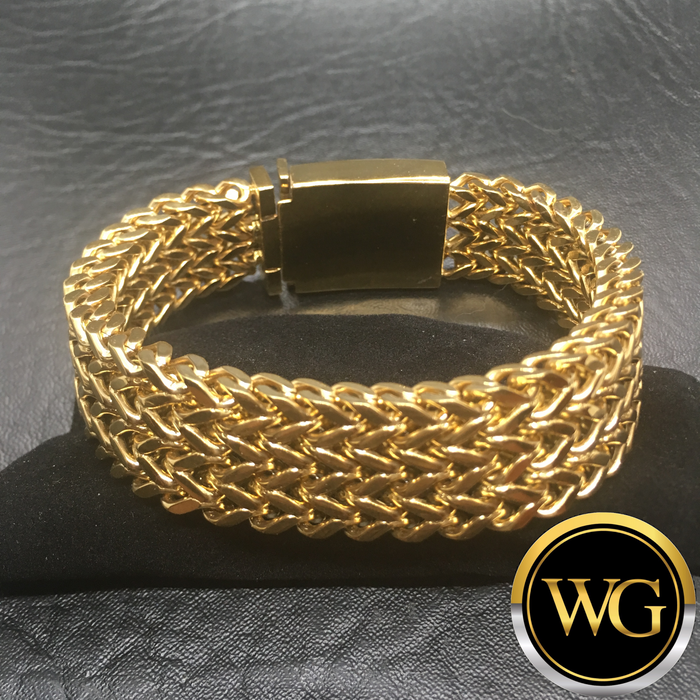 Triple Wheat / Link Stainless Steel Silver (ONLY)