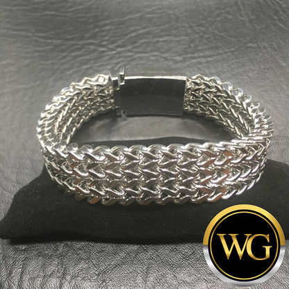 Triple Wheat / Link Stainless Steel Silver (ONLY)