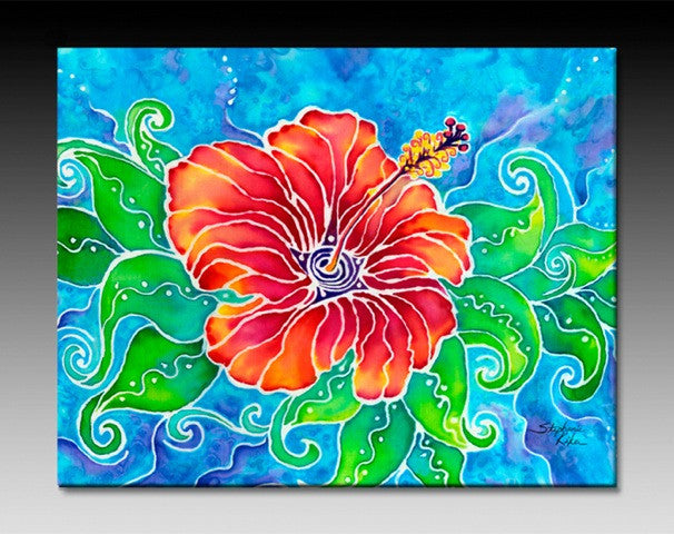 Tropical Hibiscus Ceramic Tile