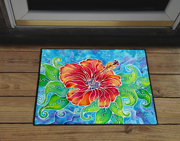 Tropical Hibiscus Door Mat