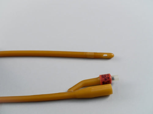 TruCath silicone-elastomer coated latex foley catheter, 2-Way, 20 fr 5 cc, 18 Inch, each