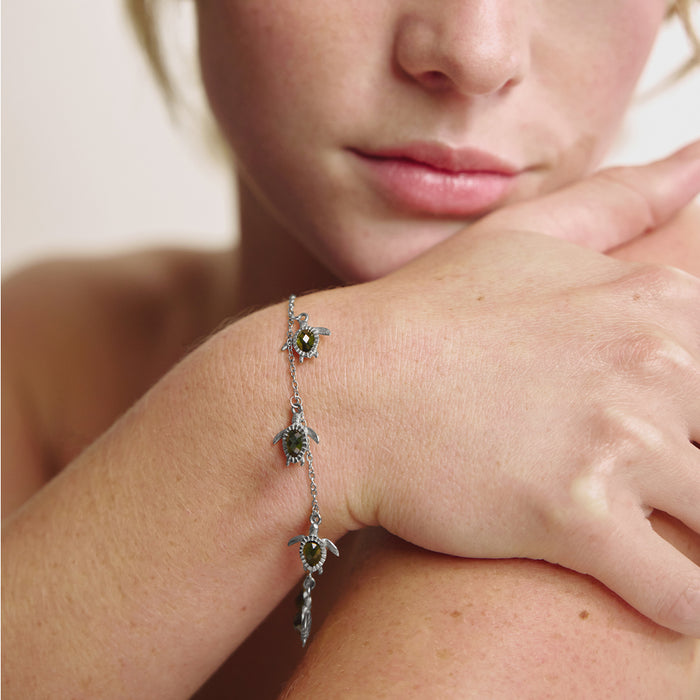 Turtle Armkette Silber