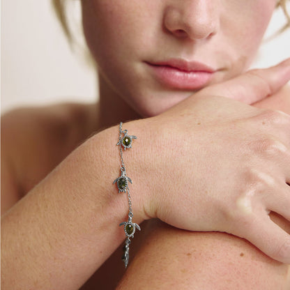 Turtle Armkette Silber