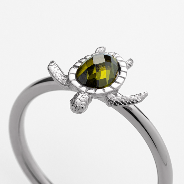 Turtle Ring Silber