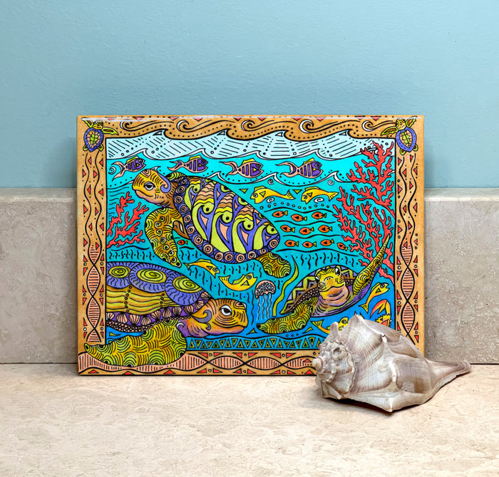 Turtle Time Ceramic Tile
