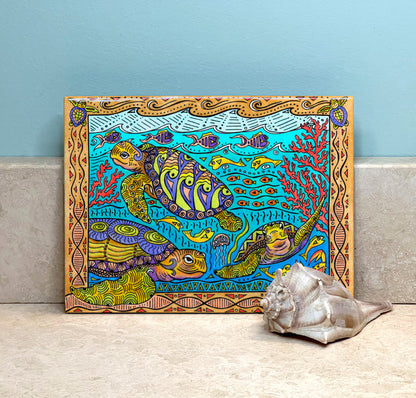 Turtle Time Ceramic Tile