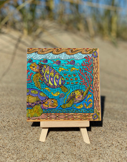 Turtle Time Ceramic Tile