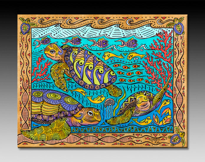 Turtle Time Ceramic Tile