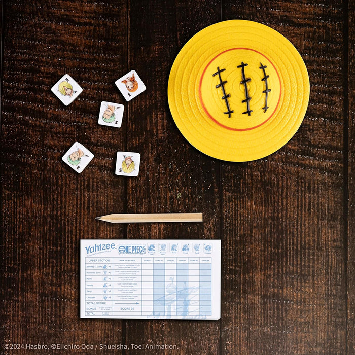 USAopoly Yahtzee - One Piece Collectible Monkey D. Luffy Straw Hat Dice Cup - Kryptonite Character Store