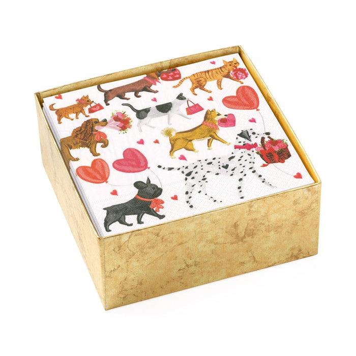 Valentine Parade Boxed Cocktail Napkins
