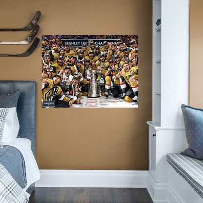 Vegas Golden Knights - 2023 Team Stanley Cup Pose - Peel & Stick Poster - Official NHL - Reusable Vinyl Wall Decal - Vegas Team Store