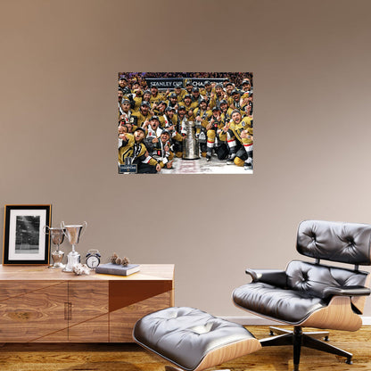 Vegas Golden Knights - 2023 Team Stanley Cup Pose - Peel & Stick Poster - Official NHL - Reusable Vinyl Wall Decal - Vegas Team Store