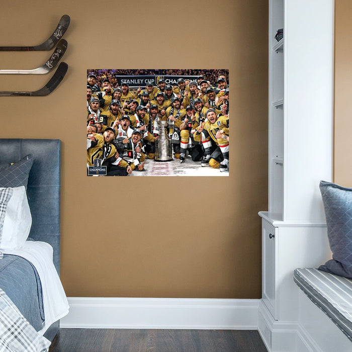 Vegas Golden Knights - 2023 Team Stanley Cup Pose - Peel & Stick Poster - Official NHL - Reusable Vinyl Wall Decal - Vegas Team Store