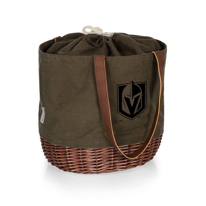 Vegas Golden Knights - Coronado Canvas and Willow Basket Tote - Vegas Team Store