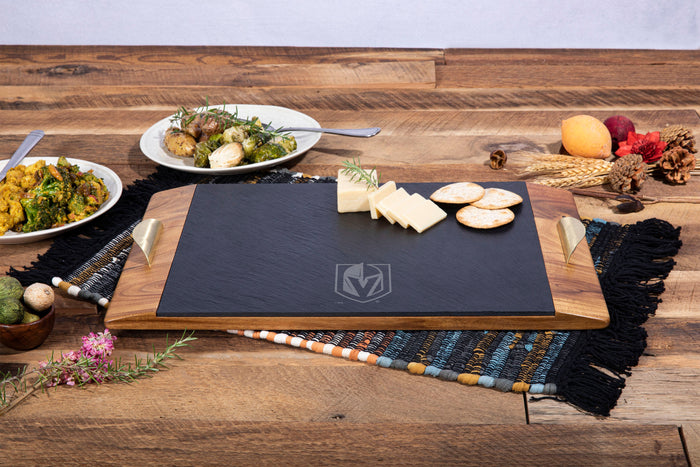 Vegas Golden Knights - Covina Acacia and Slate Serving Tray - Vegas Team Store
