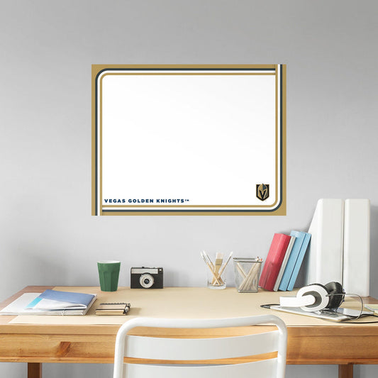 Vegas Golden Knights - Dry Erase Whiteboard - Official NHL - Reusable Vinyl Wall Decal - Vegas Team Store