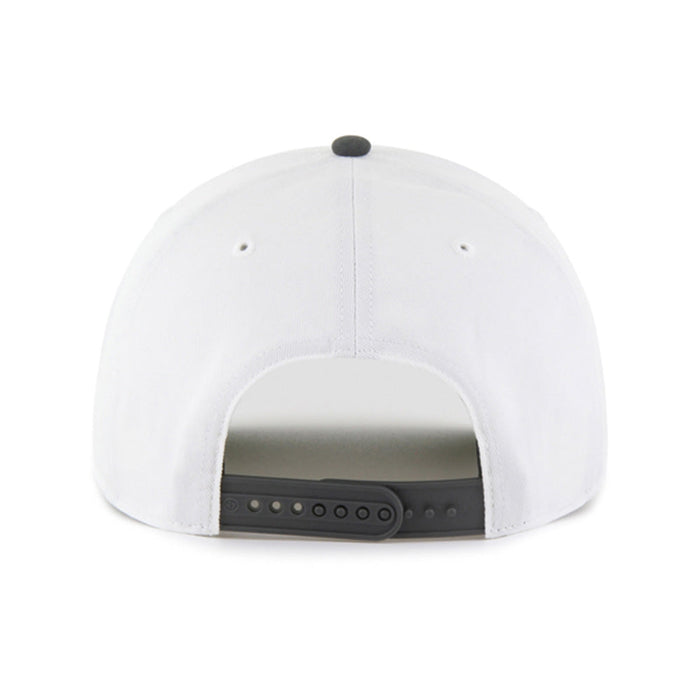 White baseball cap with gray snapback, official VGK merchandise for fans