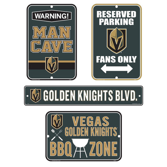 Vegas Golden Knights Fan Four Pack Sign Set - Vegas Team Store