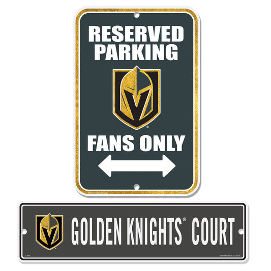 Vegas Golden Knights  Parking & Street 2 Pack Sign Set - Vegas Team Store