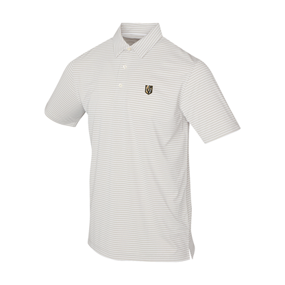 Vegas Golden Knights Primary Carmel Stripe Polo - WHITE
